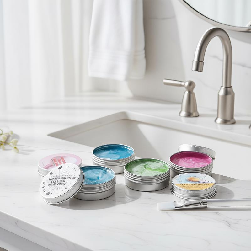 Eco Sponge - Make-up-Pinsel-Reinigungsseife, Make-up-Schwämme, Kosmetikreiniger, Make-up-Werkzeuge, fest
