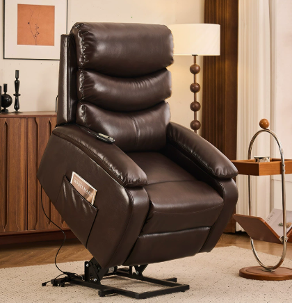 Eco Sponge - Moderner Elektrischer Liegesessel, Dreimotoriges Leder-Massage-Sofa, Einzelsitz,