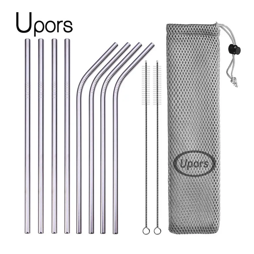 Reusable Straw - UPORS wiederverwendbarer Trinkhalm aus Edelstahl 304,