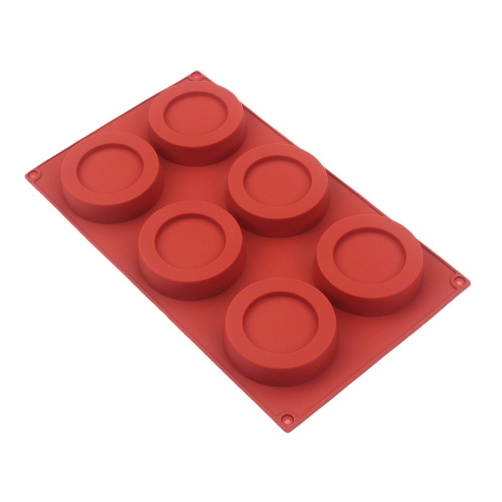 Eco Soap - 6-fach Runde Silikon-Kuchenform, große, tiefe Rundform