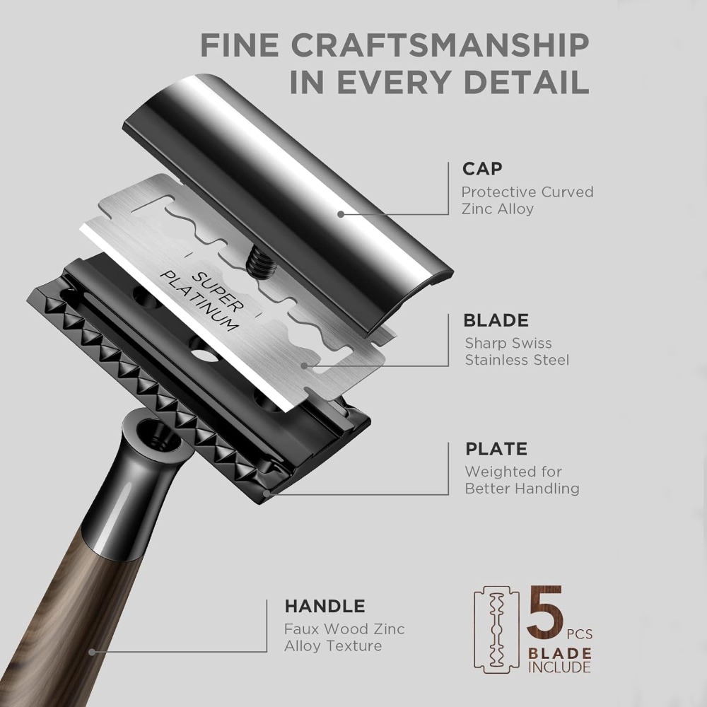 Professioneller Herren-Doppelk – Safety Razor Handle Bewertung und Preis