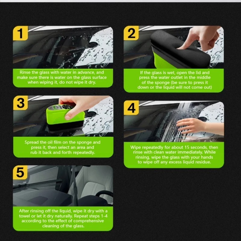 Ungiftiges Auto-Glas-Ölfilm-En – Eco Sponge Bewertung und Preis