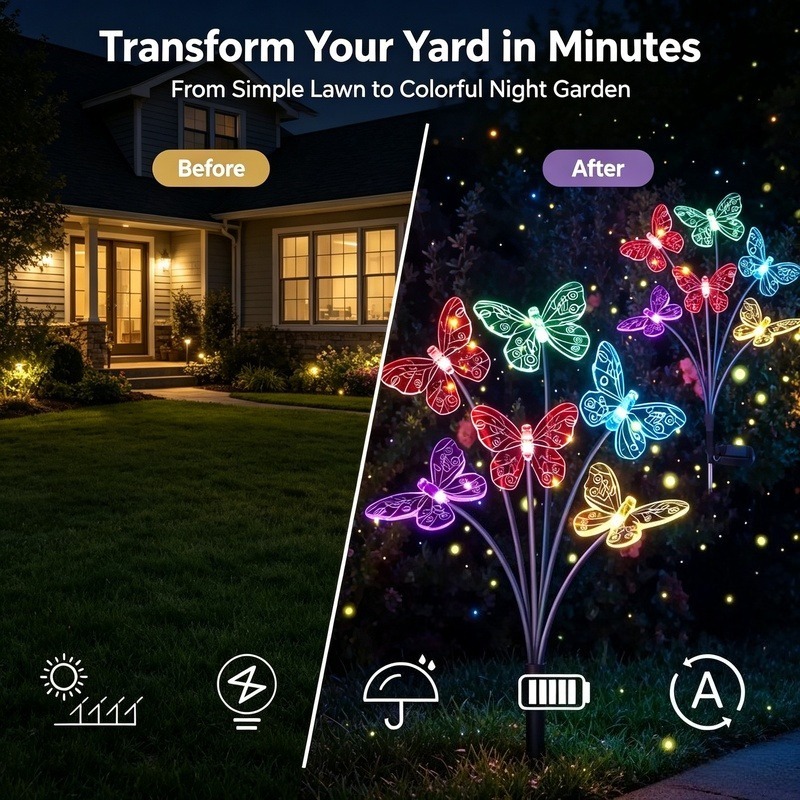 Solarbetriebene Schmetterlings – Solar Garden Light Bewertung und Preis