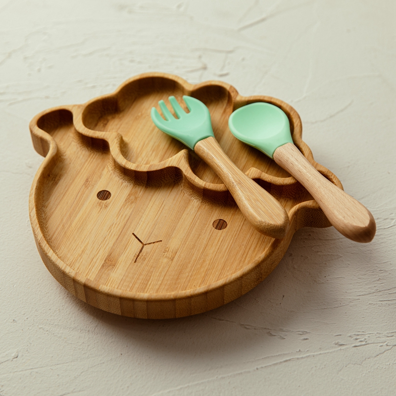 4 stücke kinder Geschirr Saug  – Bamboo Cutlery Bewertung und Preis