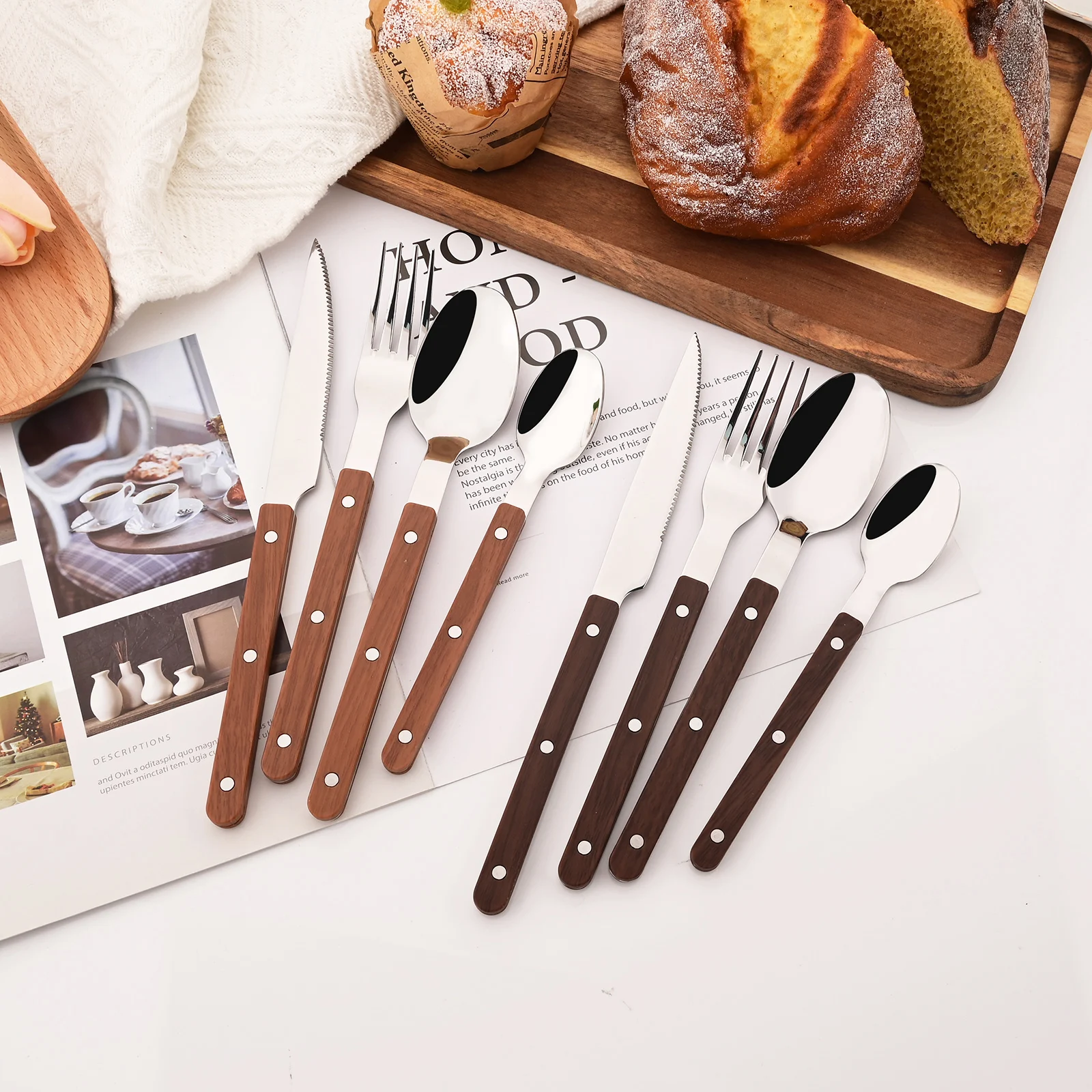5/20Pcs Nachahmung Holz Silber – Bamboo Cutlery Bewertung und Preis