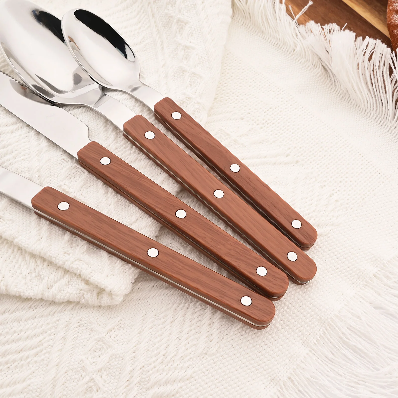 5/20Pcs Nachahmung Holz Silber – Bamboo Cutlery Bewertung und Preis